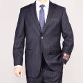 Giorgio Fiorelli Navy Blue Pinstripe 2-Button Suit