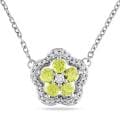 Miadora 14k White Gold 1/2ct TDW Yellow and White Diamond Necklace (H-I, I1)