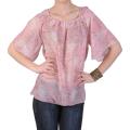 Journee Collection Women's Contemporary Plus Short-sleeve Chiffon Top