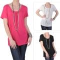 Journee Collection Women's Plus Short-sleeve Knit Shirt