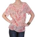 Journee Collection Women's Contemporary Plus Ruffled Chiffon Top