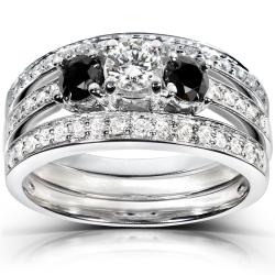 14k White Gold 1ct TDW Diamond 3-piece Bridal Ring Set (H-I, I1-I2)
