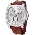 Carl F. Bucherer Men's 'Patravi' Silver Dial Black Leather Strap Watch
