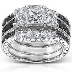 14k White Gold 1 7/8ct TDW Diamond 3-piece Bridal Ring Set (H-I, I1-I2)