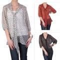 Journee Collection Women's Contemporary Plus Bowtie Chiffon Top