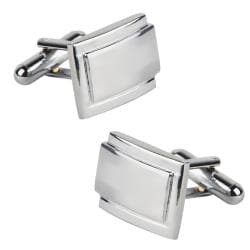 Silver Rectangle Cufflinks Version 2