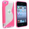 Frost Clear/ Pink S Shape TPU Case for Apple iPod Touch Generation 4