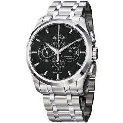 Tissot Men's 'Couturier' Black Dial Stainless Steel Chronograph Watch