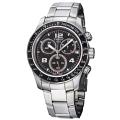 Tissot Men's 'V 8' Black Dial Stainless Steel Chronograph Quartz Watch