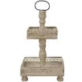 Oriental Home Rustic Two Tiered Square Scroll Tray (China)