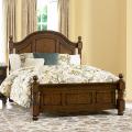 Kirkby Rich Burnished Pine Cannon Ball Country Queen-size Bed