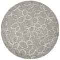 Handmade Soho Loops Grey New Zealand Wool Rug (6' Round)