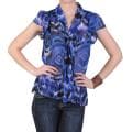 Journee Collection Junior's Short-sleeve V-neck Chiffon Top