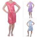 Journee Collection Women's Ruffled Flower Detail Satin Nightgown
