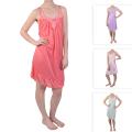 Journee Collection Women's Floral Neckline Satin Chemise Nightie
