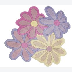 Hand-tufted Mandara Flower Bunch Wool Rug (2'9 x 3')