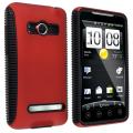 Black TPU/ Red Hard Hybrid Case for HTC EVO 4G