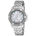 Burgi Women's Stainless Steel Diamond Bracelet Watch
