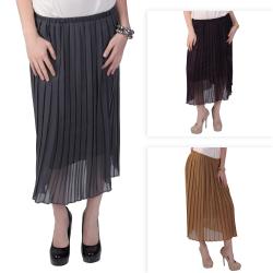 T by Hailey Jeans Co. Juniors Elastic Waist Pleated Long Skirt
