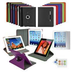 Apple iPad 3 Premium 360-degree Folding Stand Case with accessory kit
