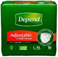 Depend Super Plus L/XL 16-count Adjustable Underwear (Pack of 4)