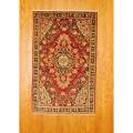Persian Hand-knotted Sarouk Red/ Black Wool Rug (4'2 x 6'8)