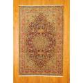 Persian Hand-knotted Kirman Navy/ Light Blue Wool Rug (5' x 7'9)