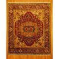 Indo Hand-knotted Heriz Red/ Gold Wool Rug (8'5 x 10'2)