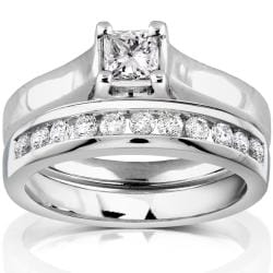 14k White Gold 5/8ct TDW Diamond Bridal Ring Set (H-I, SI1-SI2)