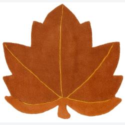 Hand-tufted Mandara Kids Mandara Fall Leaf Design Wool Rugs (2'9 x 2'6)