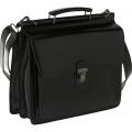 Kenneth Cole New York Business Leather Dowel Rod 15.4-inch Computer Laptop Portfolio Briefcase