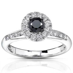 14k Gold 3/5ct TDW Black and White Diamond Ring (H-I, I1-I2)