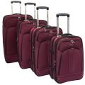 Kemyer Purple Berry 4-piece Expandable Upright Luggage Set