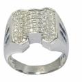 De Burman 18k White Gold Men's 1/2ct TDW Diamond Ring (G,SI1)
