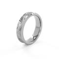 Titanium Sculpted Design Concave Ring