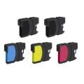 Brother LC61 Compatible Black/Color Ink Cartridge (Pack of 5)