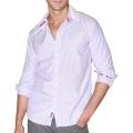 191 Unlimited Men's Purple Micro Stripe Woven Shirt