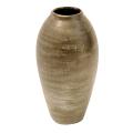 Handcrafted Sleek Charcoal Terracotta Cylinder Vase (Thailand)