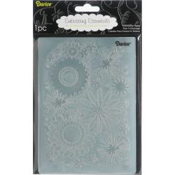Darice 'Flower Frenzy' Embossing Folder Background 5X7in