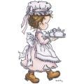 Stampavie Sarah Kay Clear Stamp-Tea Please