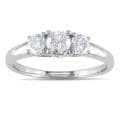 Miadora 14k White Gold 3/4ct TDW Diamond 3-stone Ring (H-I, I2-I3)