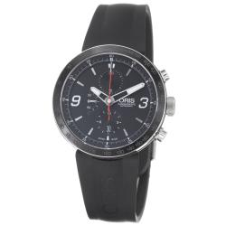 Oris Men's 'TT1 Chronograph' Black Rubber Strap Automatic Watch