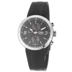 Oris Men's 'TT1 Chronograph' Grey Dial Rubber Strap Automatic Watch