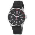 Zeno Men's 'Divers' Black Dial Black Rubber Strap Watch