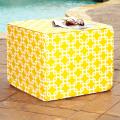 Brooklyn Yellow 16-inch Square Indoor/ Outdoor Ottoman