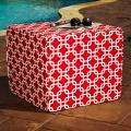 Brooklyn Red 16-inch Square Indoor/ Outdoor Ottoman