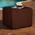 Brooklyn Brown 16-inch Square Indoor/ Outdoor Sunbrella Ottoman