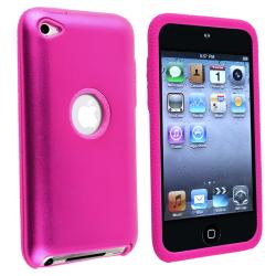 Pink Skin/ Pink Aluminum Hybrid Case for Apple iPod Touch Generation 4
