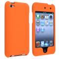 Orange Snap-on Rubber Coated Case for Apple iPod Touch 4th Generation