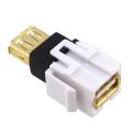 USB 2.0 Type A to A F/ F Keystone Jack 68JK-03-U2-AFAF